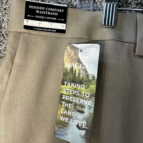 Haggar Premium Comfort Expandable Waist Classic Fit Pants SZ 40x30 NWT - Picture 7 of 8